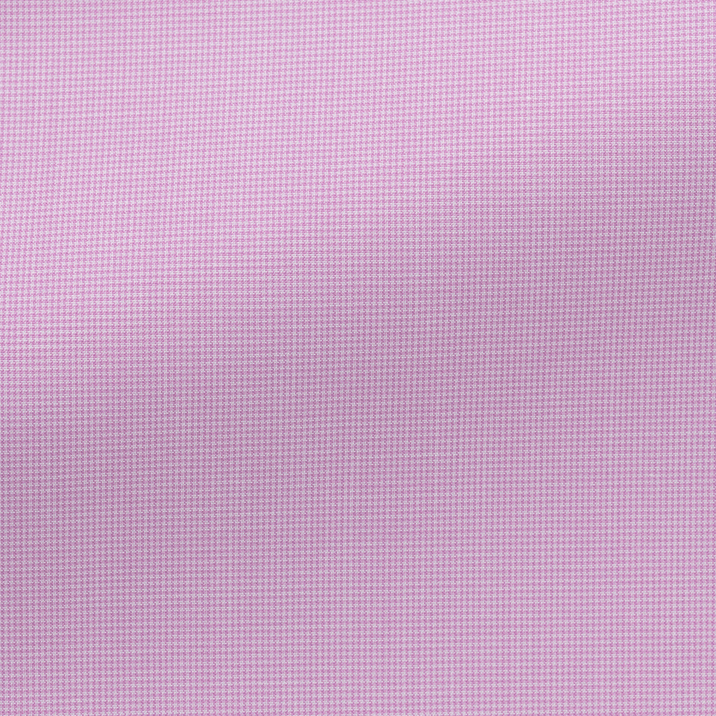 Thomas Mason Lightweight Two Ply 100/2 Egyptian Cotton Poplin White & Purple Micro Houndstooth
