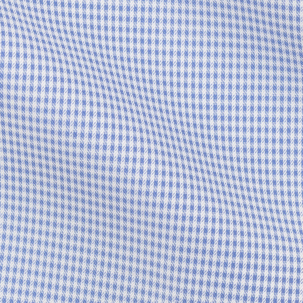 Albini-Dobby-Check-Mid-BlueSALE 02178gr Fabric