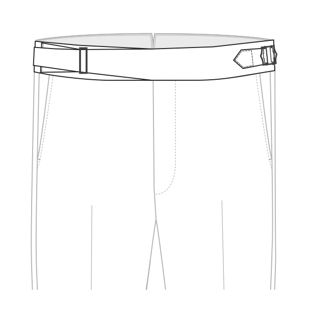 Gurkha trouser - high waistband with extension