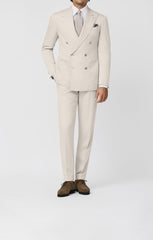 Zegna Ecru Soft Touch Silk Twill