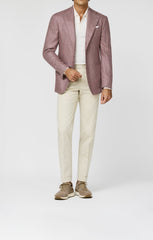 Di Pray Mauve-l.pink Silk Houndstooth