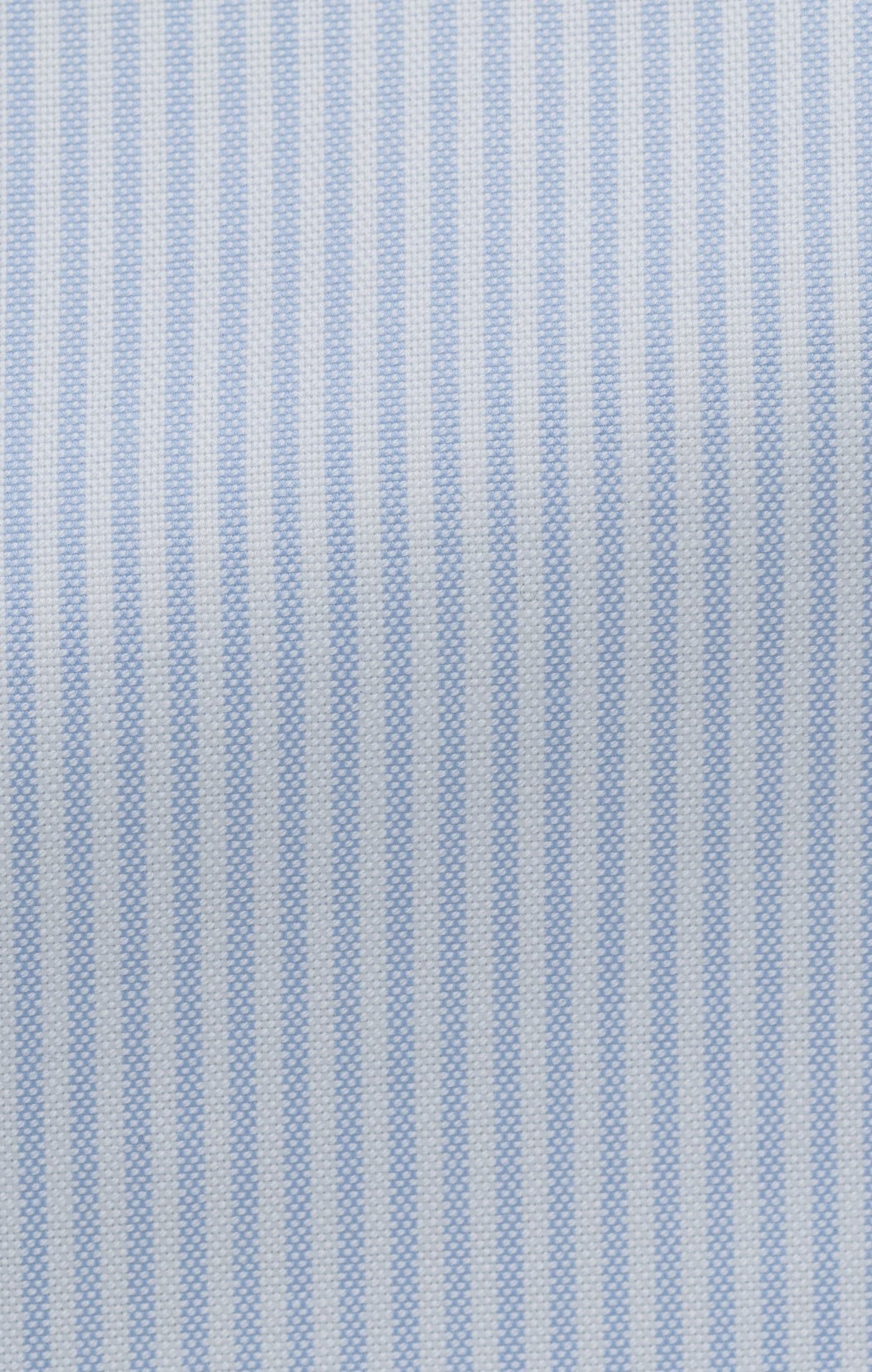 Albini Yoga Duke White with Light Blue Stripes Natural Stretch Easy Care Cotton Oxford