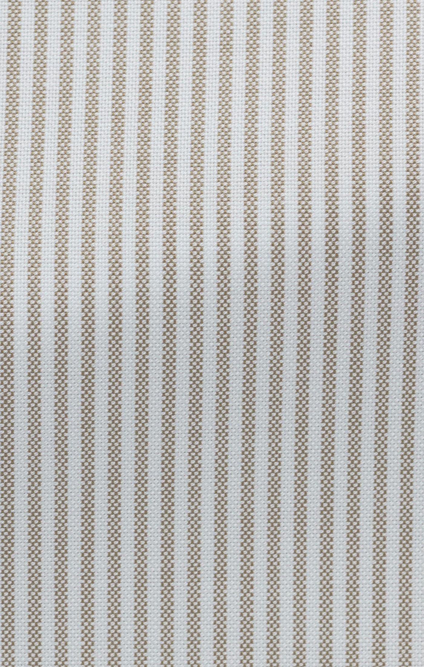 Albini Yoga Duke White with Sage Stripes Natural Stretch Easy Care Cotton Oxford