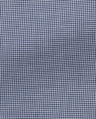 Canclini White Natural Stretch Organic Cotton Fine Twill Flannel With Blue Houndstooth