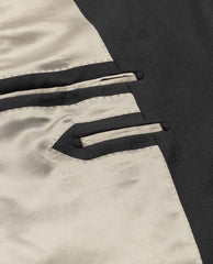 Barberis Canonico Anthracite Fine Twill Merino Wool & Mohair Solaro Doppio Ritorto