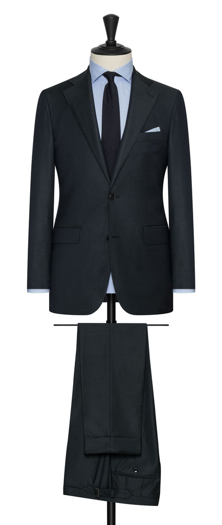 Loro Piana Australis Dark Green Super 150 Merino Wool Basketweave