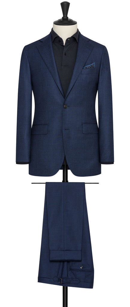 Loro Piana Australis Mid Blue Black Super 150 Merino Wool