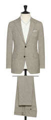 Possen Collection light sand stretch wool blend with glencheck Inspiration