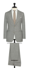 Possen Collection light grey stretch wool blend with glencheck Inspiration