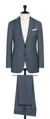 Loro Piana light storm blue stretch wool with micro structure Inspiration