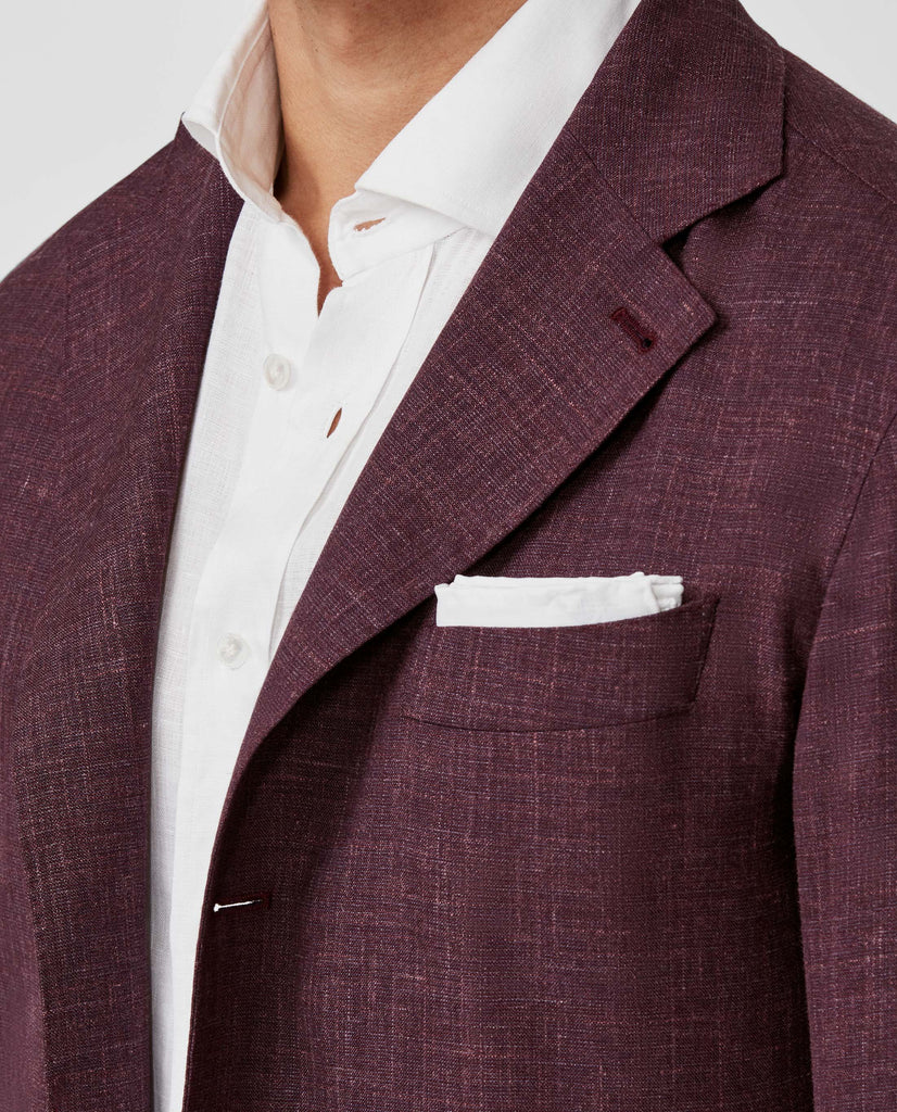 Loro Piana SUMMERTIME Light Aubergine Wool, Silk & Linen Tropical