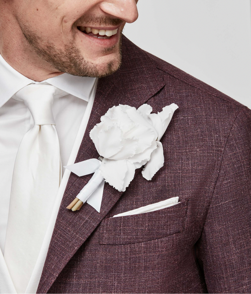 Loro Piana SUMMERTIME Light Aubergine Wool, Silk & Linen Tropical