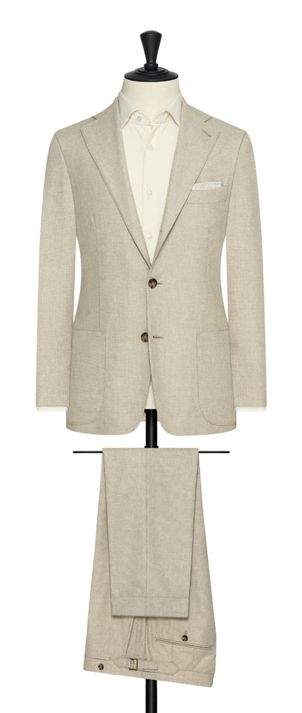 Carlo Barbera Ivory Sand Wool Cashmere Houndstooth Inspiration