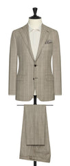 Loro Piana Oatmeal S120 Wool With Wide Sand Stripe Inspiration