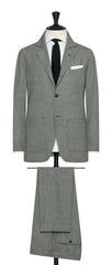 Drago Grey Natural Bi Stretch S130 Wool Flannel Houndstooth Inspiration
