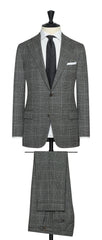 Loro Piana Smoke Grey Natural Stretch S120 Wool With Prince Of Wales Check Inspiration