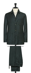 Trabaldo Togna Dark Green S120 Wool Twill With Brushed Look Inspiration