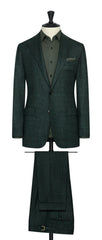 Loro Piana Bottle Green Natural Stretch S120 Wool Houndstooth Inspiration