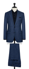 Loro Piana Neapolitan Blue Natural Stretch S120 Wool Houndstooth Inspiration
