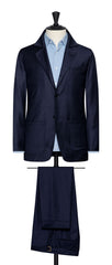 Trabaldo Togna Midnight Blue Wool Twill With Brushed Look Inspiration