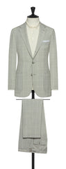 Drago Light Grey S130 Wool With Ivory Windowpane Inspiration