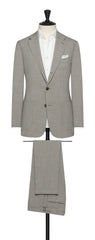 Loro Piana Light Grey Stretch Wool Silk Linen Plain Weave Inspiration