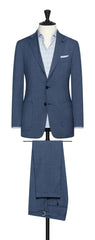 Reda Blue Stretch Wool Lyocell Plain Weave Inspiration