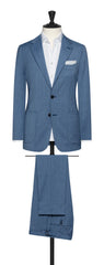Reda Light Blue Stretch Wool Lyocell Plain Weave Inspiration