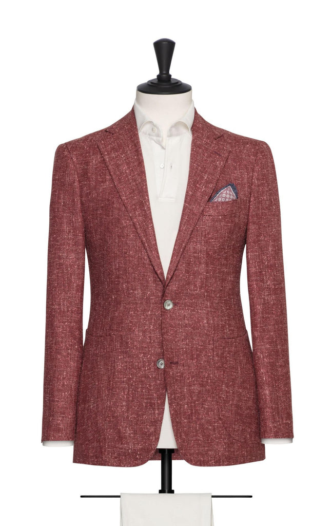 blush red slubbed wool silk linen blend Inspiration