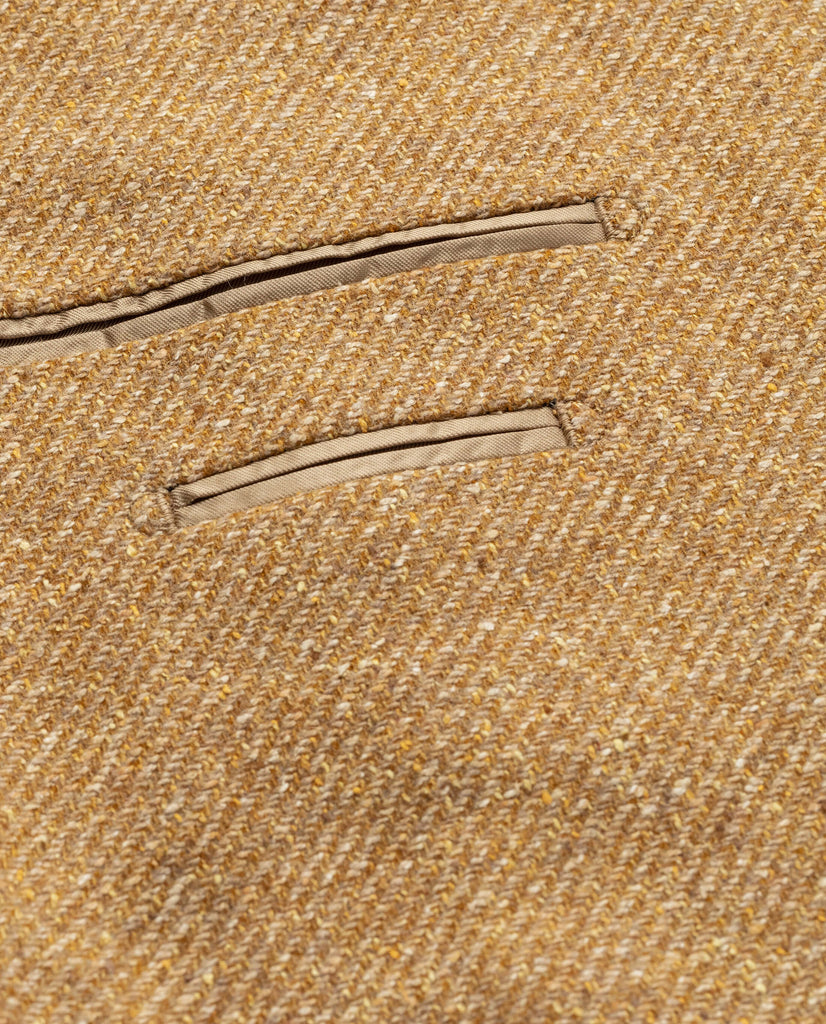 Solbiati Mustard Faux Uni Wool & Silk Slubbed Twill