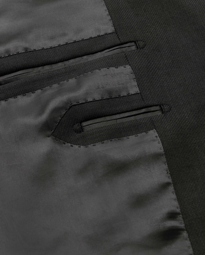 Paulo Oliveira Stretch Blazer in Black Merino Wool