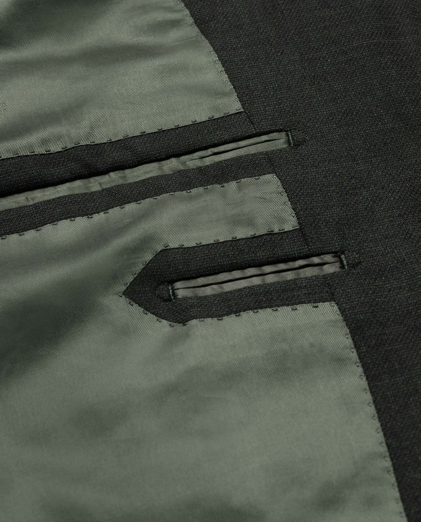 Paulo Oliveira Stretch Blazer in Juniper Green Merino Wool