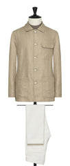 Baird McNutt khaki linen with micro effect Inspiration