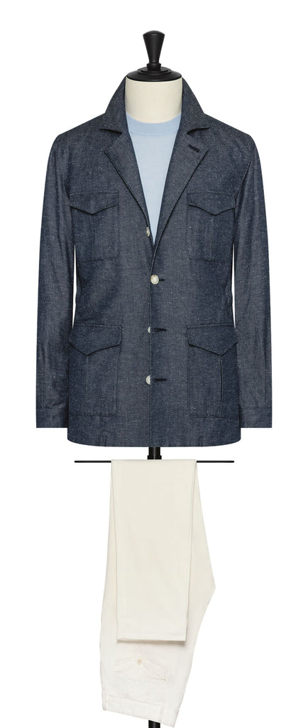 Albizzate Soft Blue Denim Look Sustainable Cotton, Hemp & Lyocell