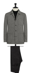 Botto Giuseppe stone grey stretch faux knit carded wool cashmere Inspiration