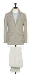 Possen Collection sand wool hemp silk with taupe glencheck Inspiration