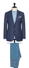 Possen Collection denim blue wool silk linen twill Inspiration