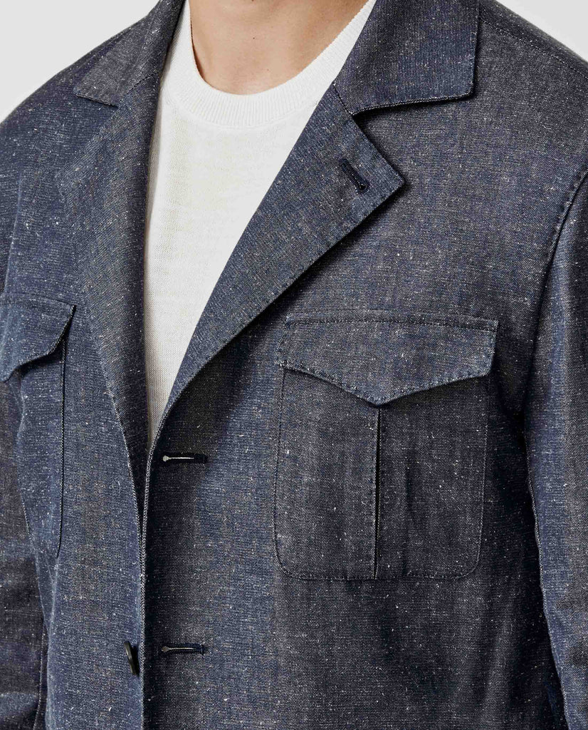 Bottoli Denim Blue Cotton, Hemp & Lyocell