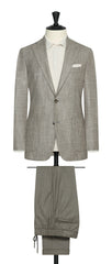Loro Piana Sand Grey Wool Silk Cashmere With Glencheck Inspiration