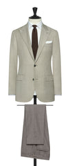 Loro Piana Taupe S150 Wool With Ivory Micro Design Inspiration