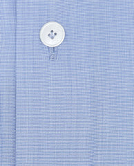 Albini Aged Blue Poplin Fil-à-Fil 365 Easy Care Fine Cotton