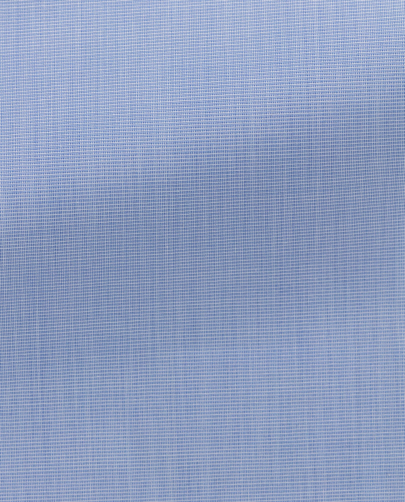 Albini Aged Blue Poplin Fil-à-Fil 365 Easy Care Fine Cotton