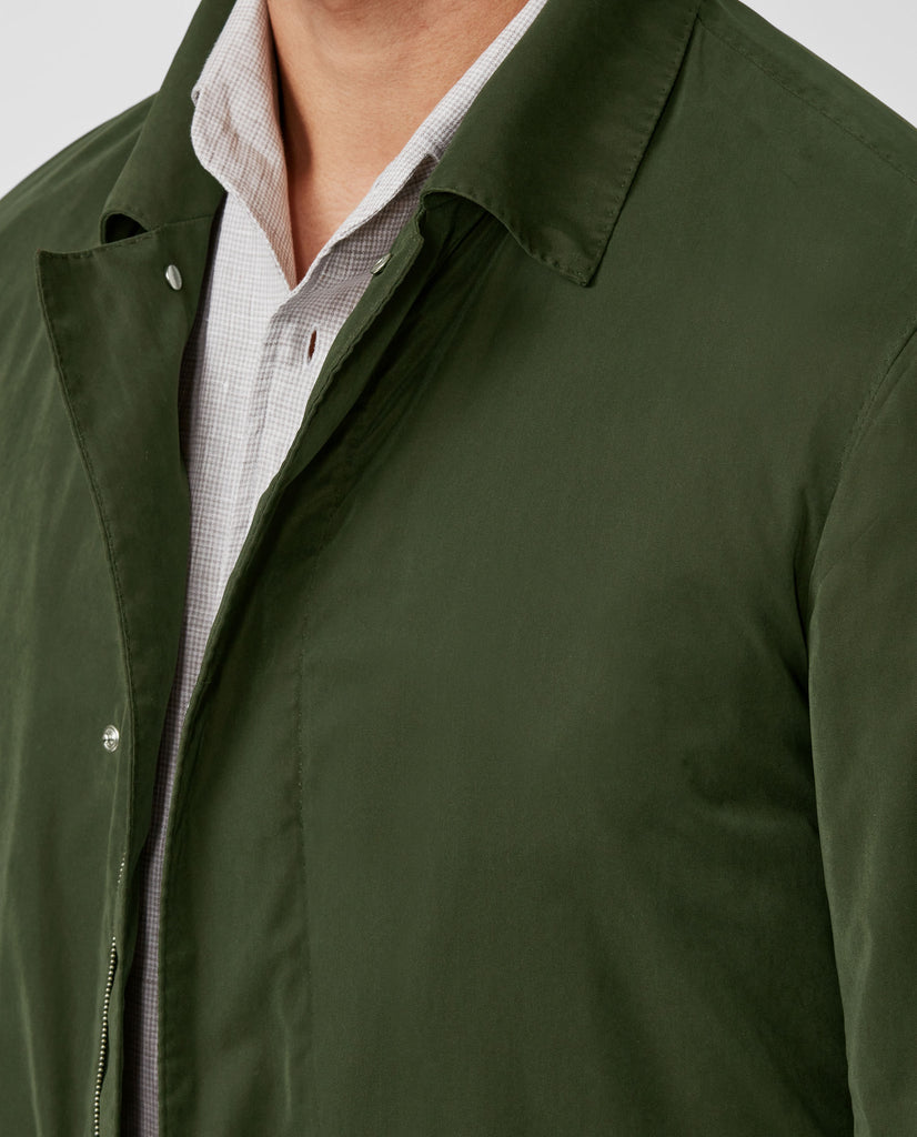 DeBall Belseta Olive Green Peached Water Repellent Technical Lightweight Fabric