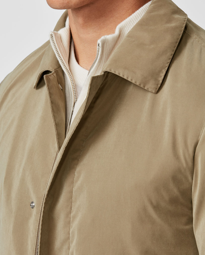 DeBall Belseta Khaki Peached Water Repellent Technical Lightweight Fabric