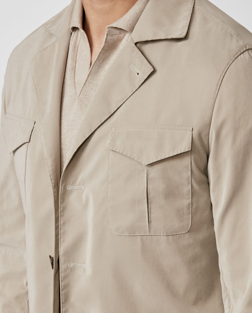 DeBall Belseta Sand Peached Water Repellent Technical Lightweight Jacket