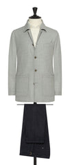 Loro Piana Light Grey Stretch Wool Flannel Inspiration