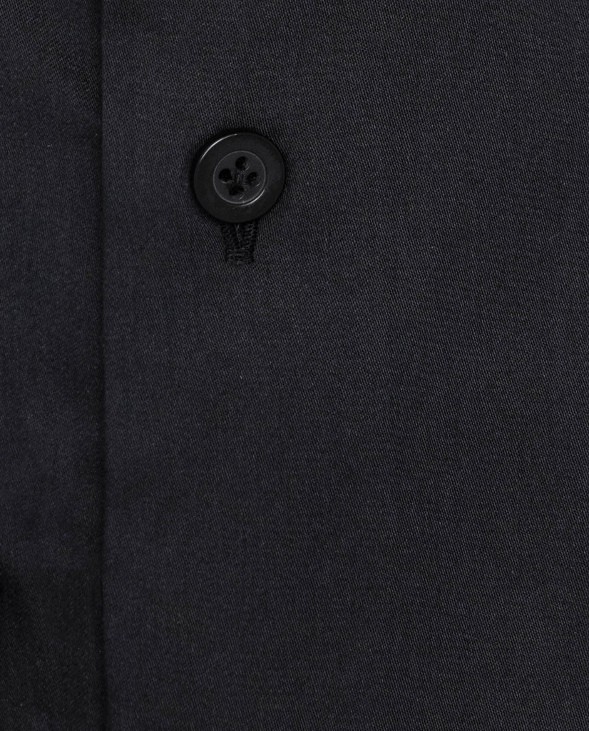 Albini Black Stretch Satin 365 Easy Care Cotton