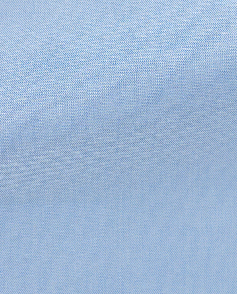 Albini Mid Blue Fine Twill 365 Easy Care Fine Cotton