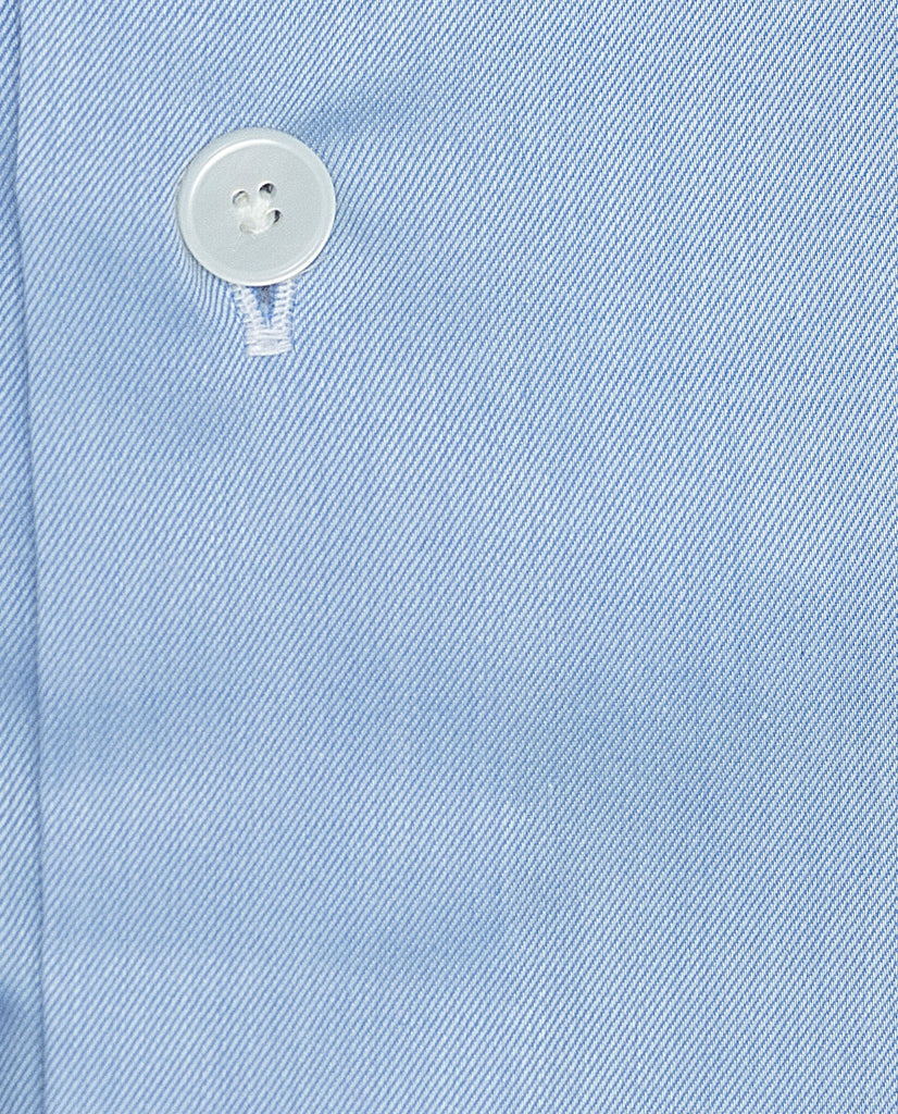 Albini Mid Blue Fine Twill 365 Easy Care Fine Cotton