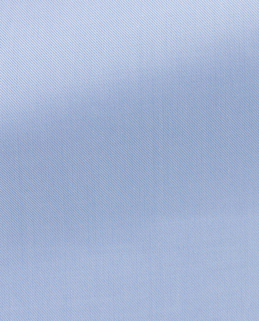 Thomas Mason Powder Blue Two Ply Sea Island Cotton Fine Twill